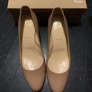 Christian Louboutin Mistica Patent Leather Nude Pumps